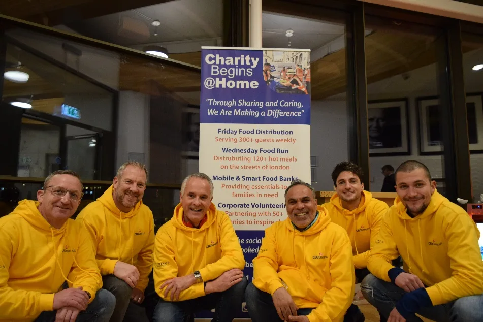 Henrik Muehle (third from left) will take part in the fifth CEO Sleepout uk, helping raise vital funds for London’s homeless.